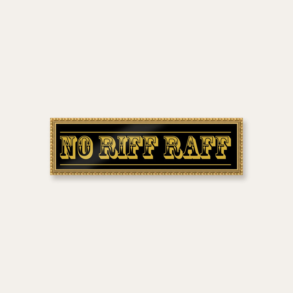 No Riff Raff panoramic print in a gold bobbin frame