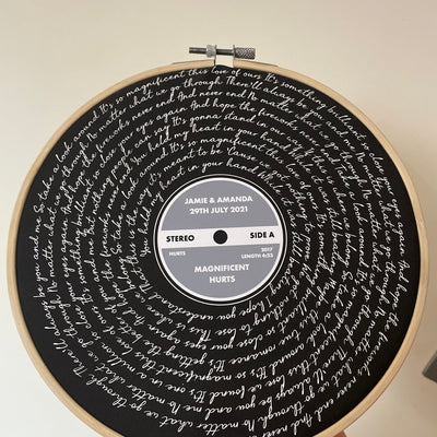Customer photo — vinyl record cotton canvas