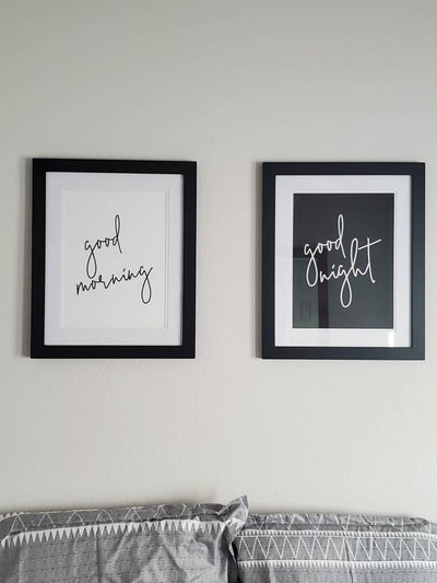Customer photo — Good Morning Good Night - Set Of 2 Prints