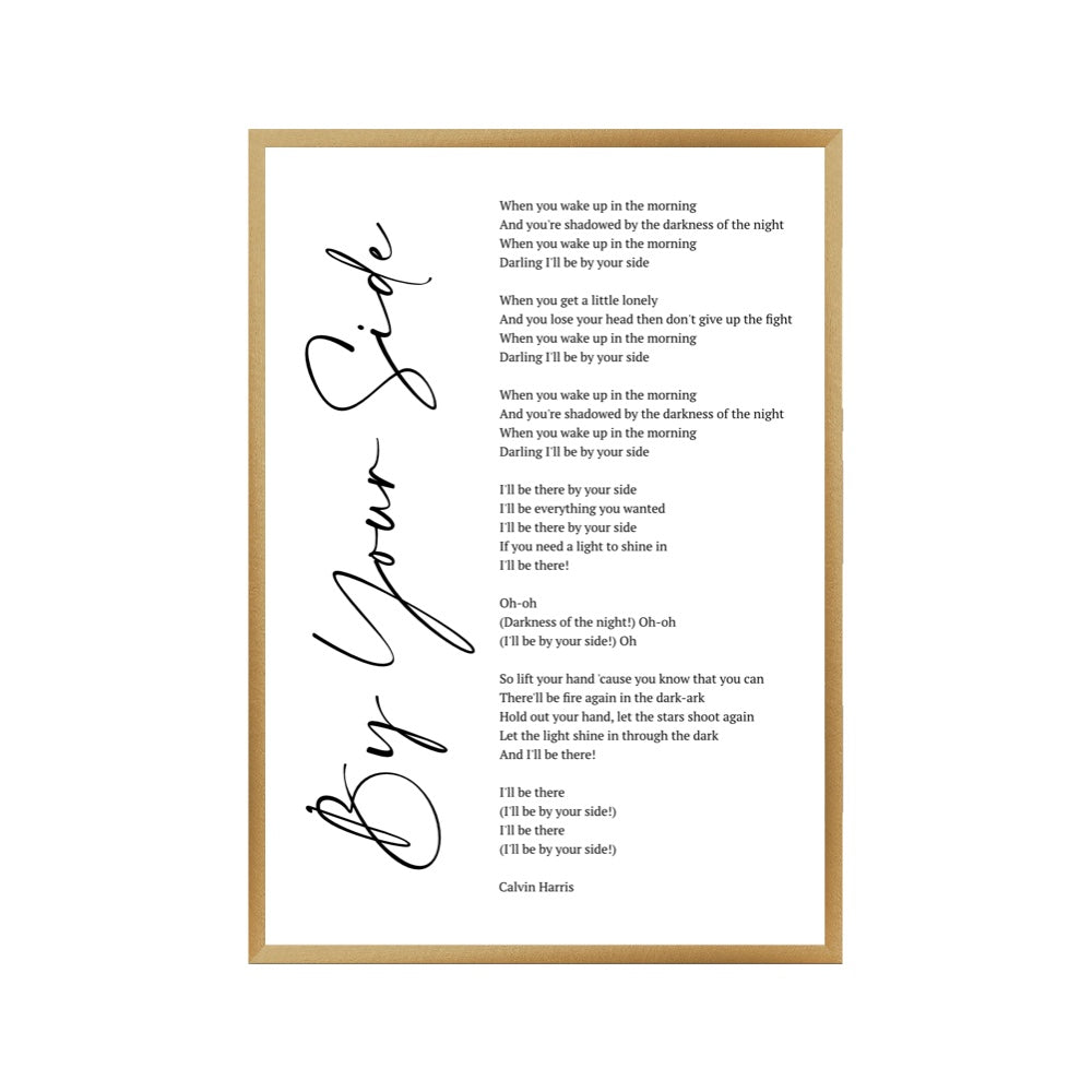 Personalised Song Lyrics Script Print