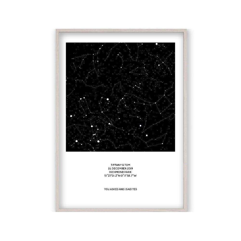 Personalised Night Sky Star Map Print