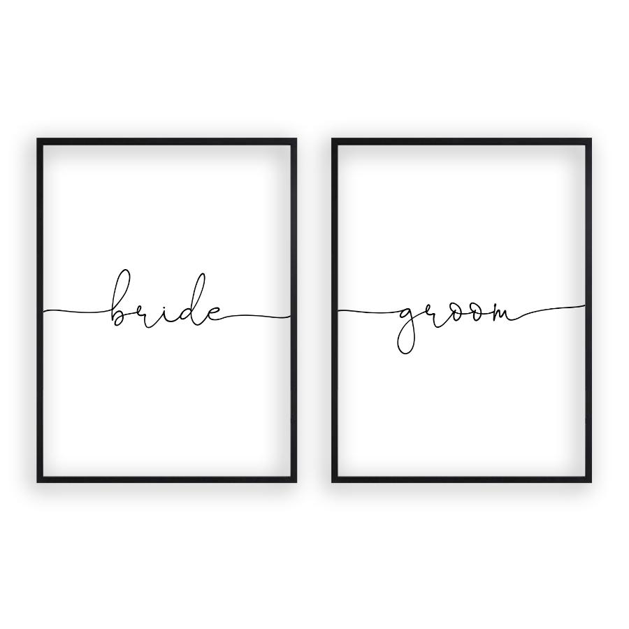 Bride Groom - Set Of 2 Prints - Blim & Blum