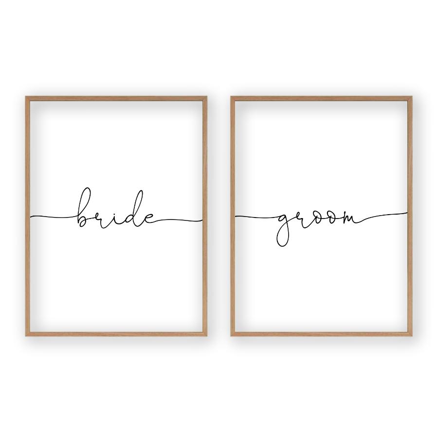 Bride Groom - Set Of 2 Prints - Blim & Blum