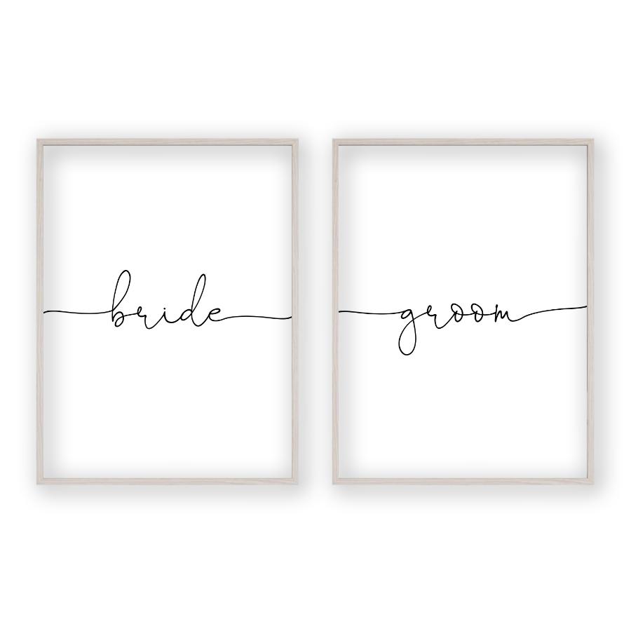 Bride Groom - Set Of 2 Prints - Blim & Blum