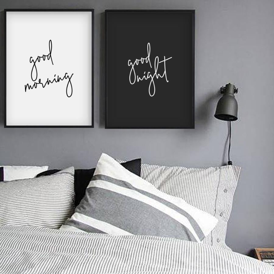 Good Morning Good Night - Set Of 2 Prints - Blim & Blum