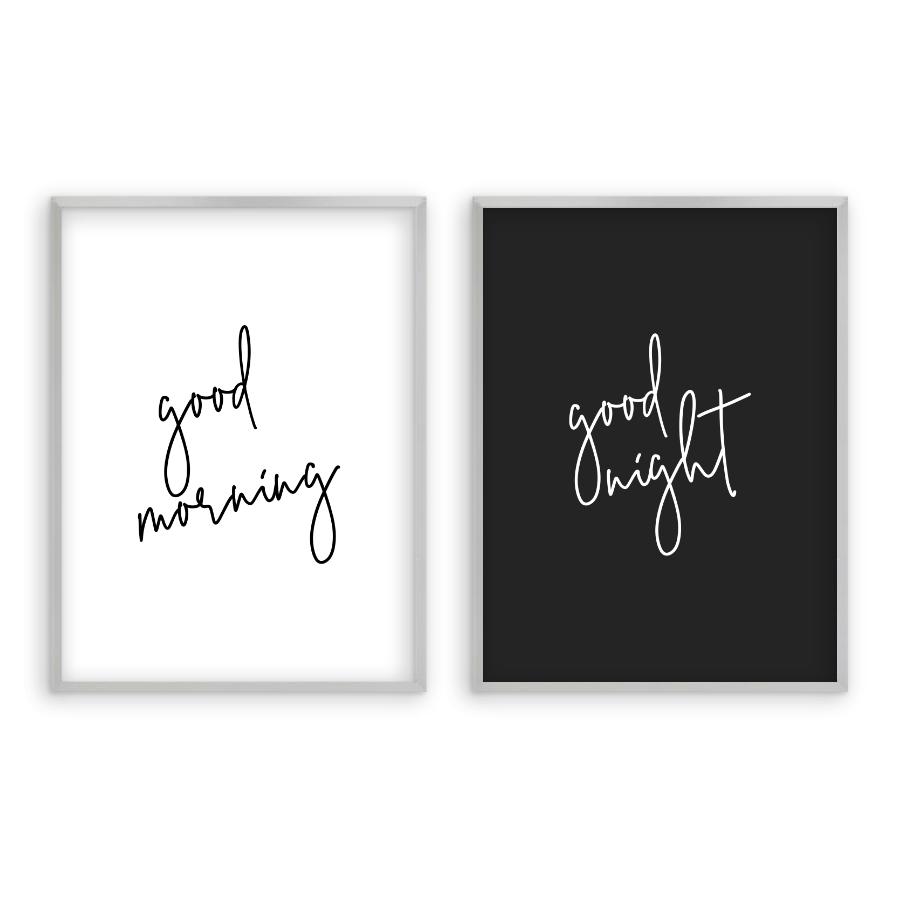 Good Morning Good Night - Set Of 2 Prints - Blim & Blum