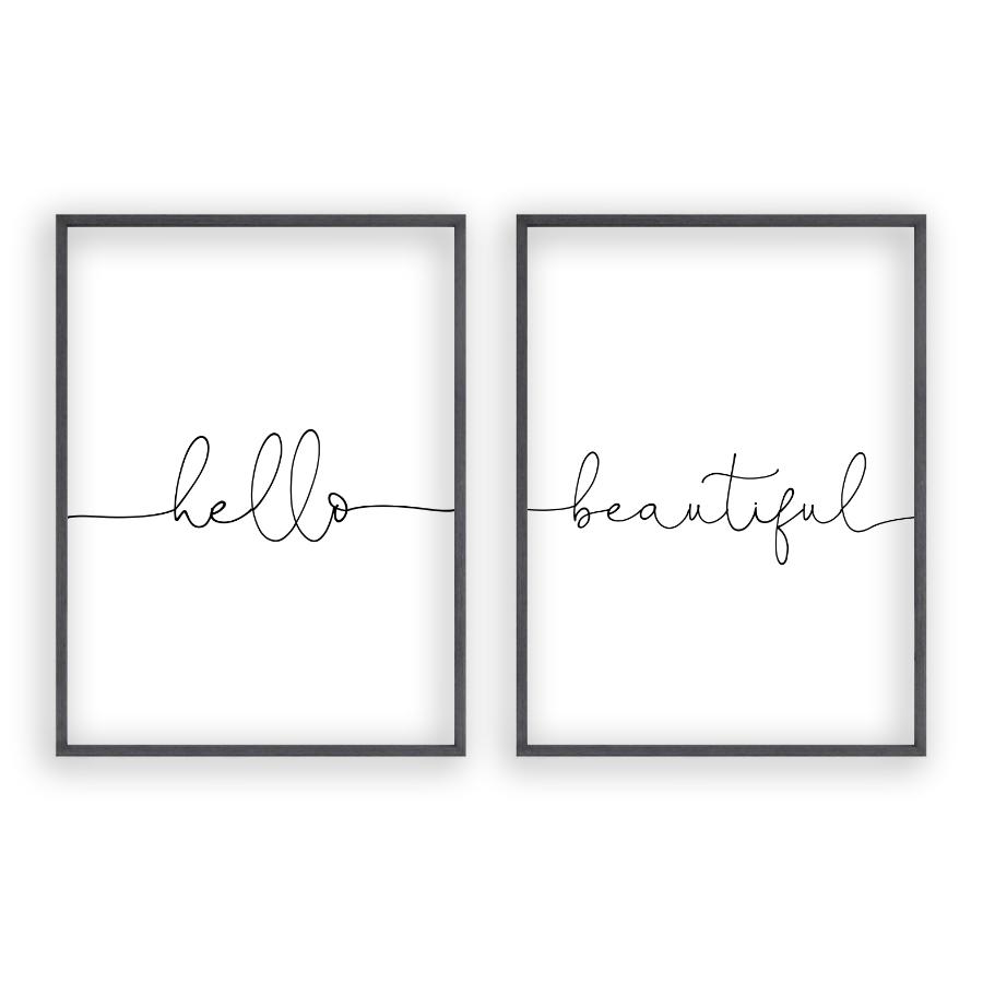 Hello Beautiful - Set Of 2 Prints - Blim & Blum