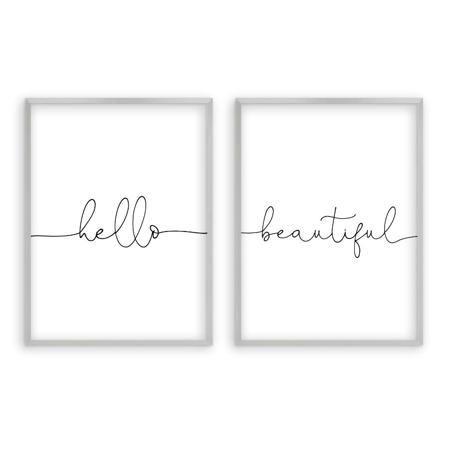 Hello Beautiful - Set Of 2 Prints - Blim & Blum