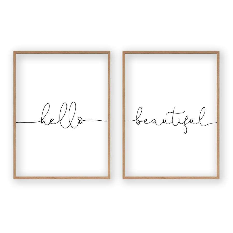Hello Beautiful - Set Of 2 Prints - Blim & Blum