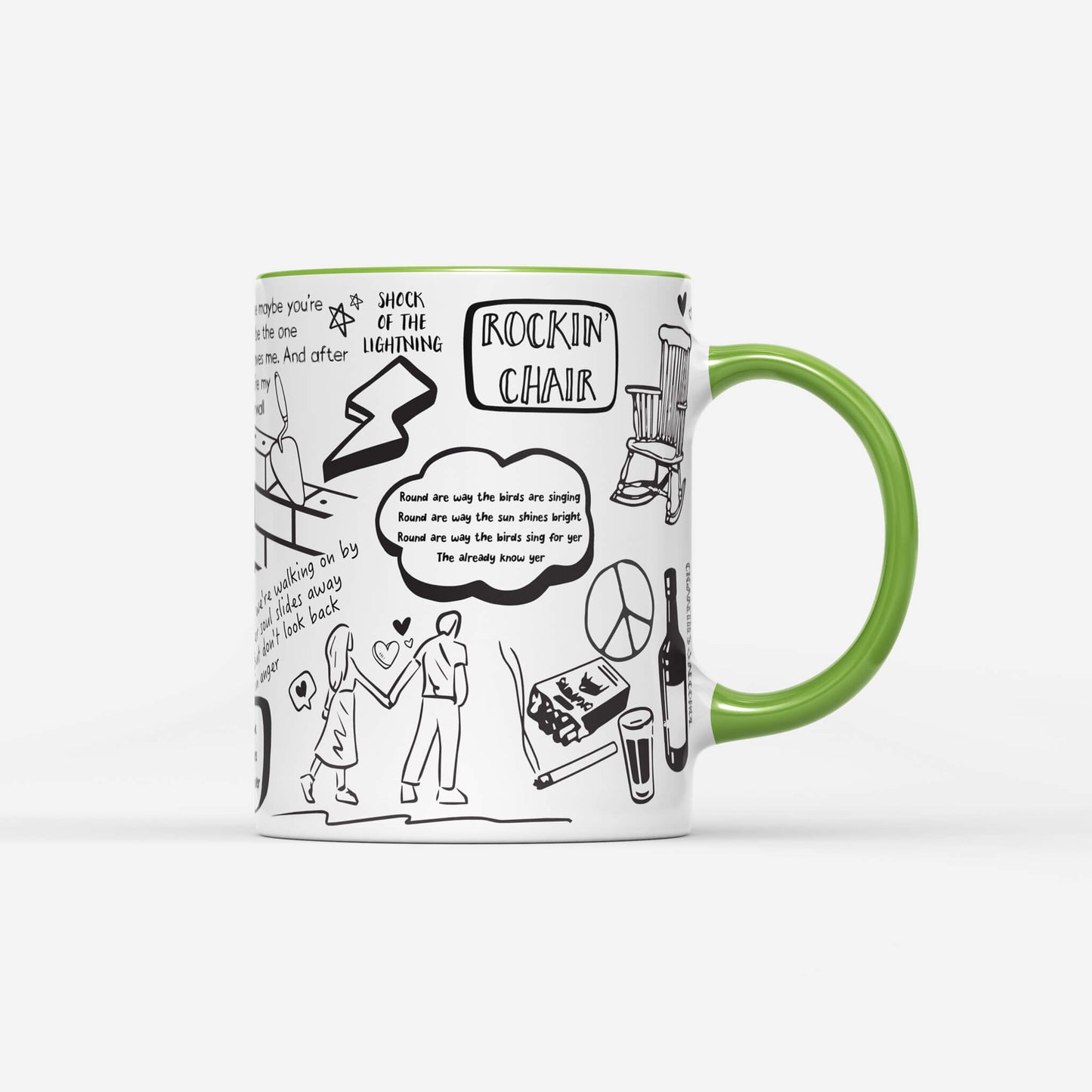 Oasis Doodle Lyrics Mug