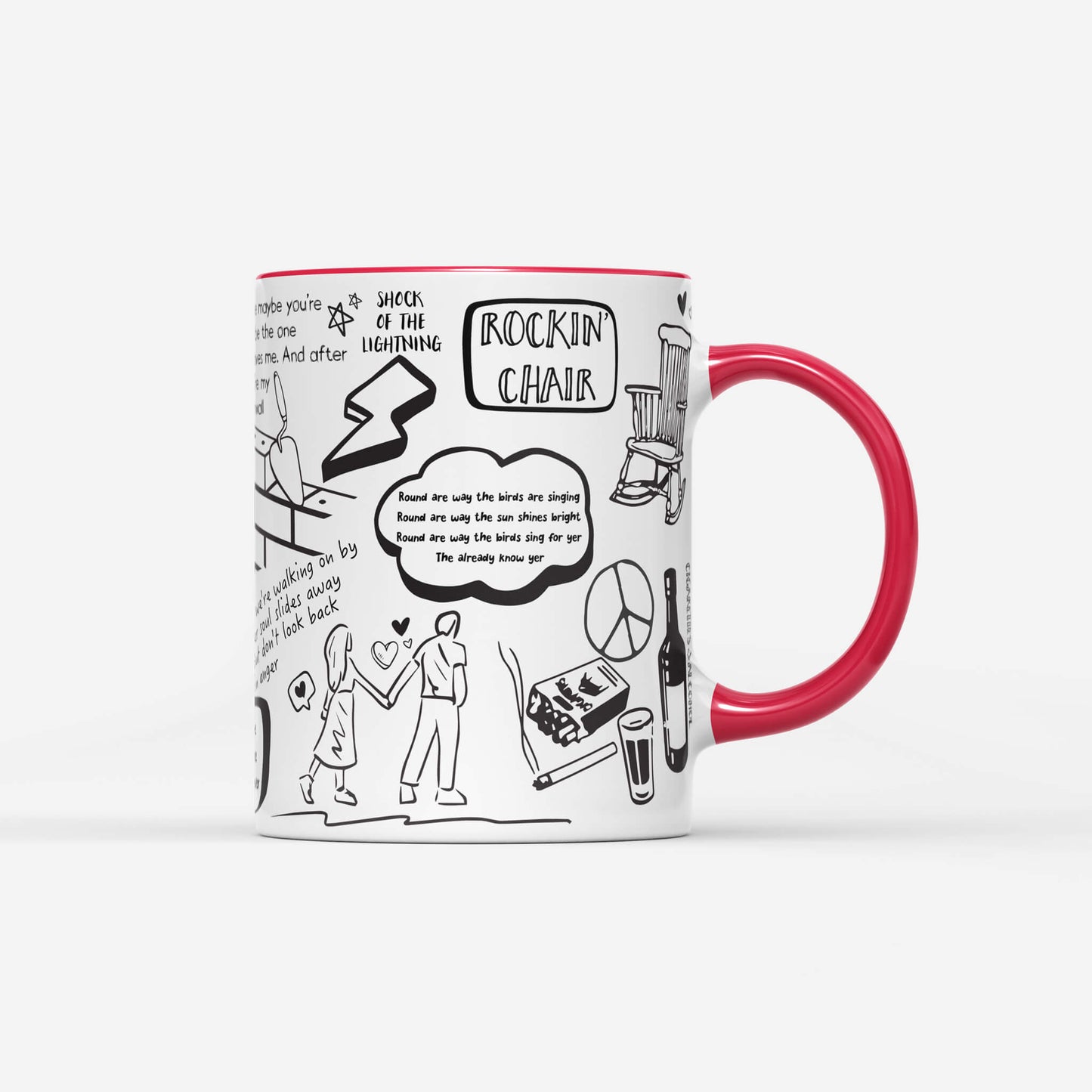 Oasis Doodle Lyrics Mug