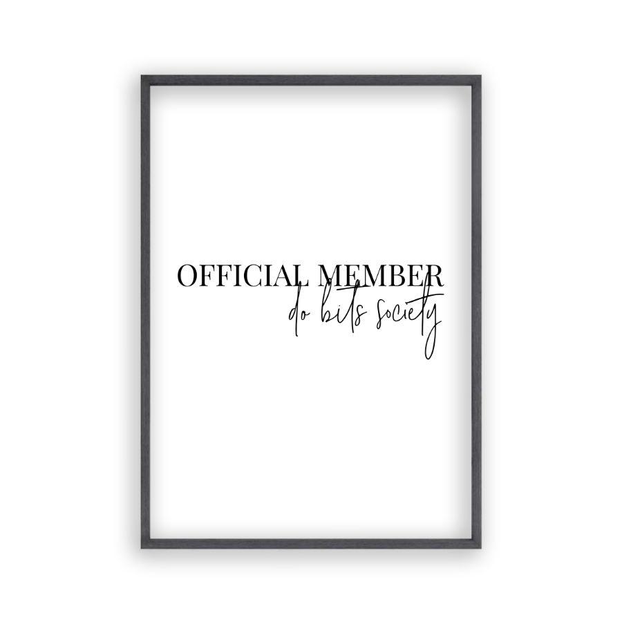 Official Member Do Bits Society Print - Blim & Blum