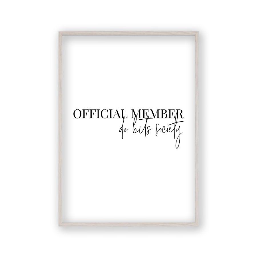 Official Member Do Bits Society Print - Blim & Blum