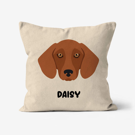 Personalised Dachshund Faux Suede Cushion