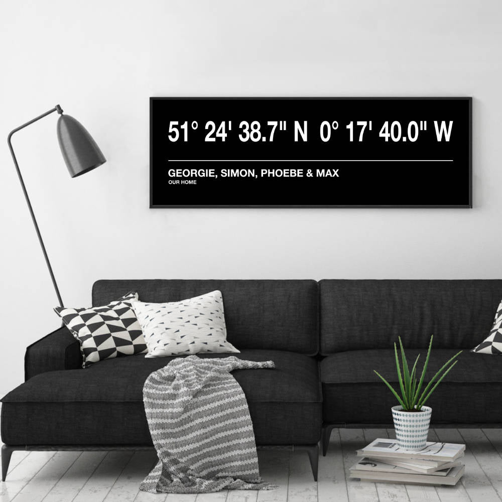 Personalised Coordinates Bus Blind Print