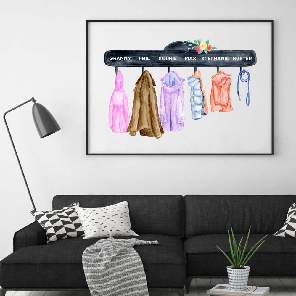 Personalised Family Names Coat Print
