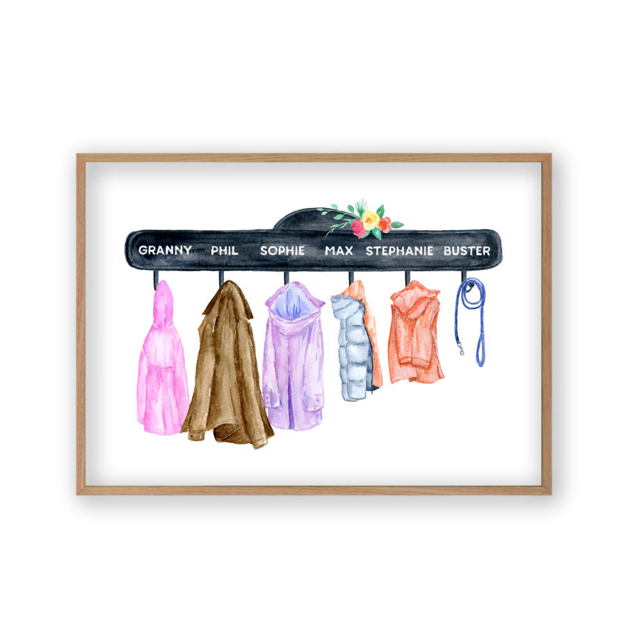 Personalised Family Names Coat Print