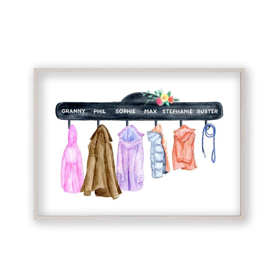 Personalised Family Names Coat Print
