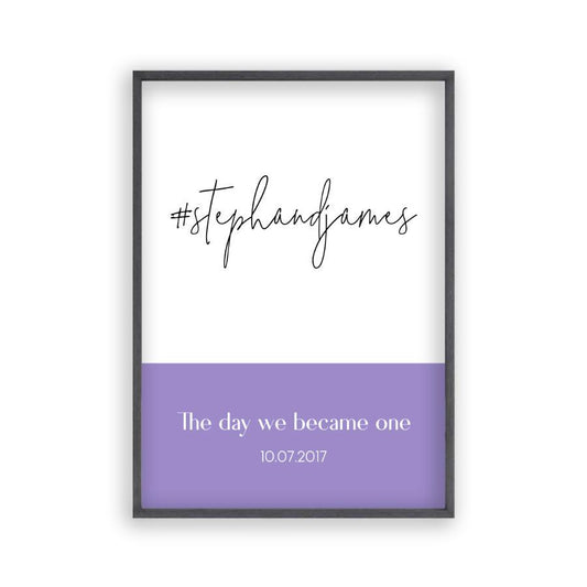Personalised Hashtag Wedding Print - Blim & Blum