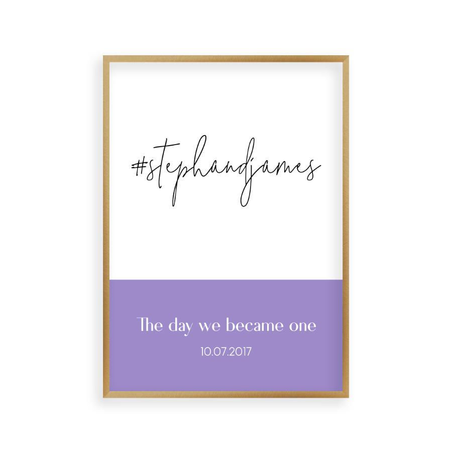 Personalised Hashtag Wedding Print - Blim & Blum