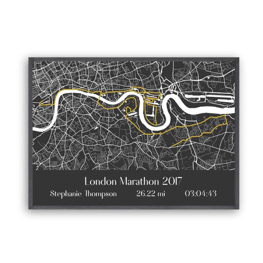 Personalised London Marathon Map Print - Blim & Blum