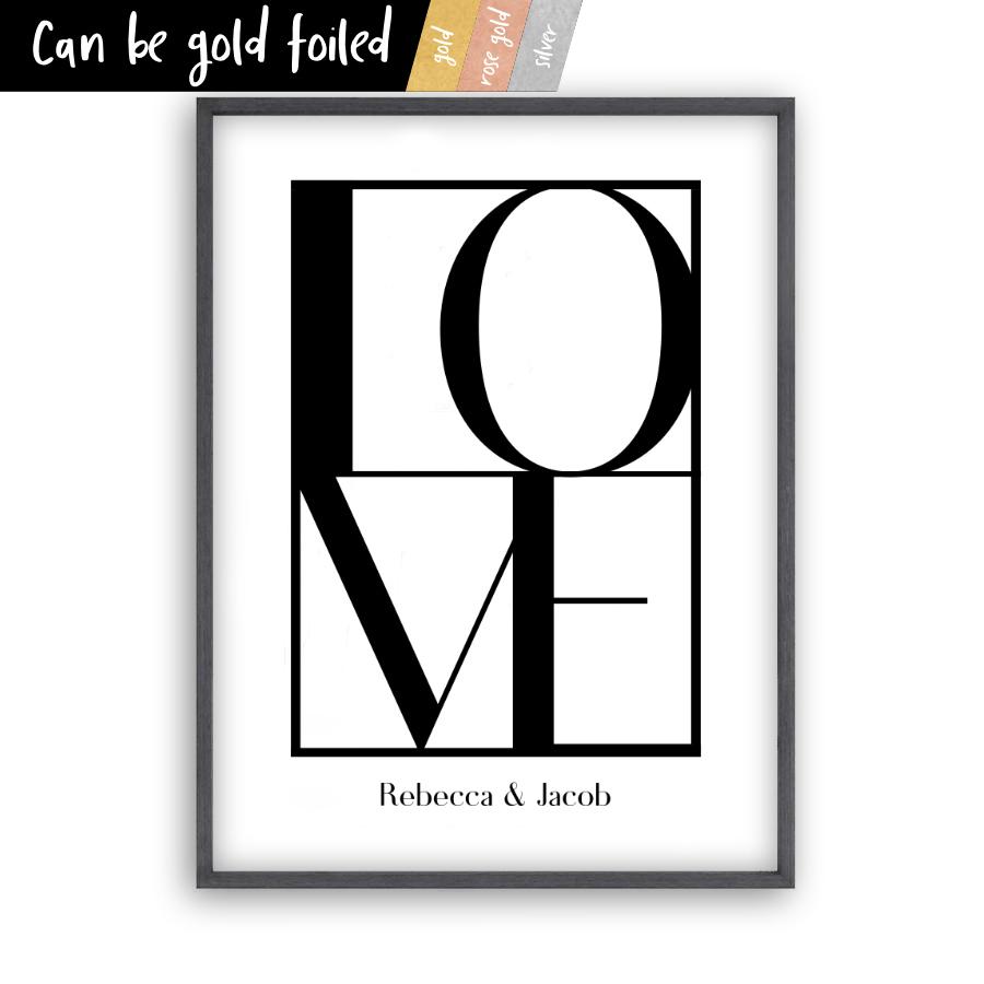 Personalised Love Print - Blim & Blum