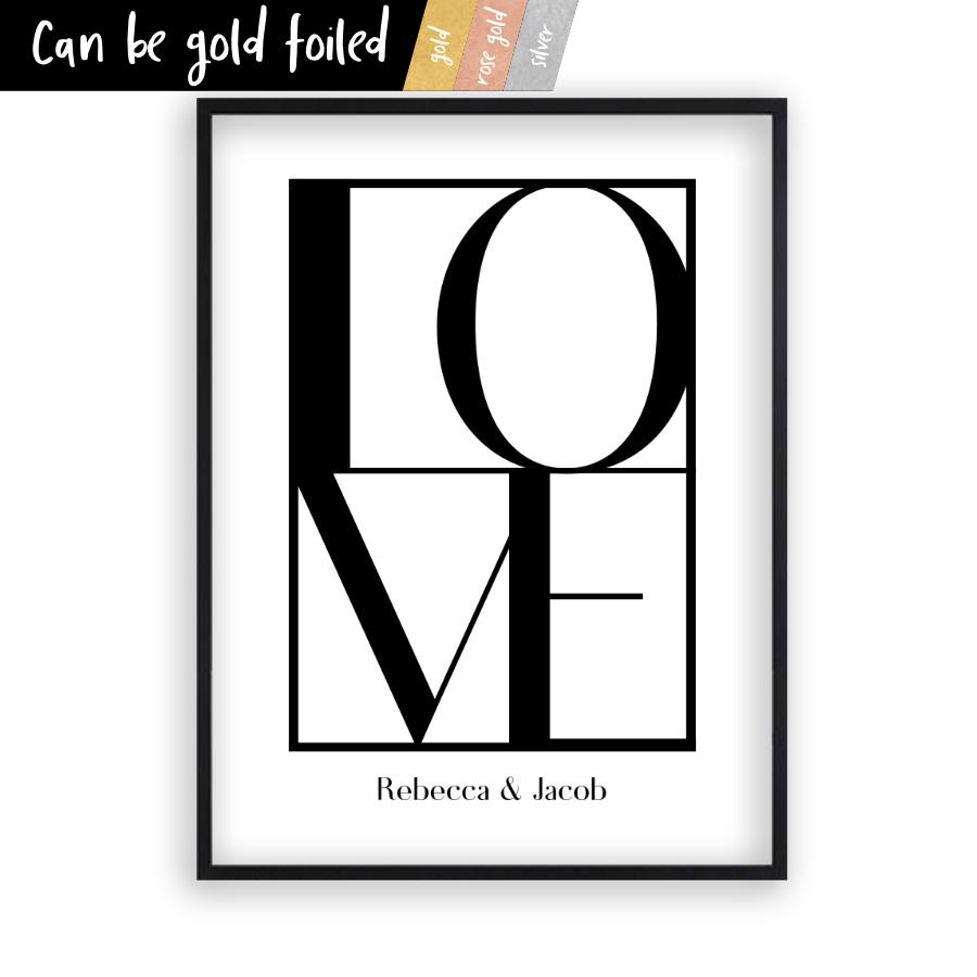 Personalised Love Print - Blim & Blum