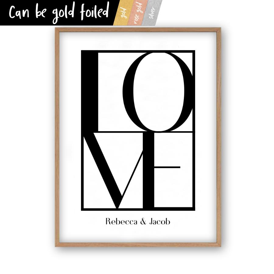 Personalised Love Print - Blim & Blum