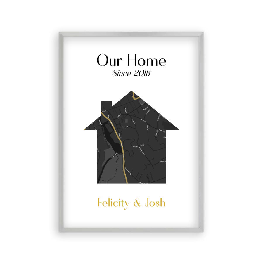 Personalised Map Home Print