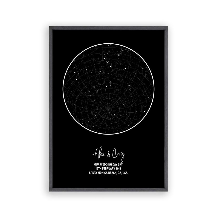 Personalised Star Map Night Sky Print