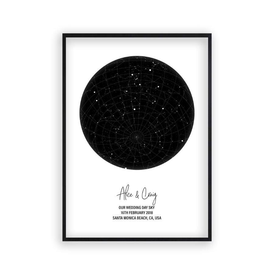 Personalised Star Map Night Sky Print