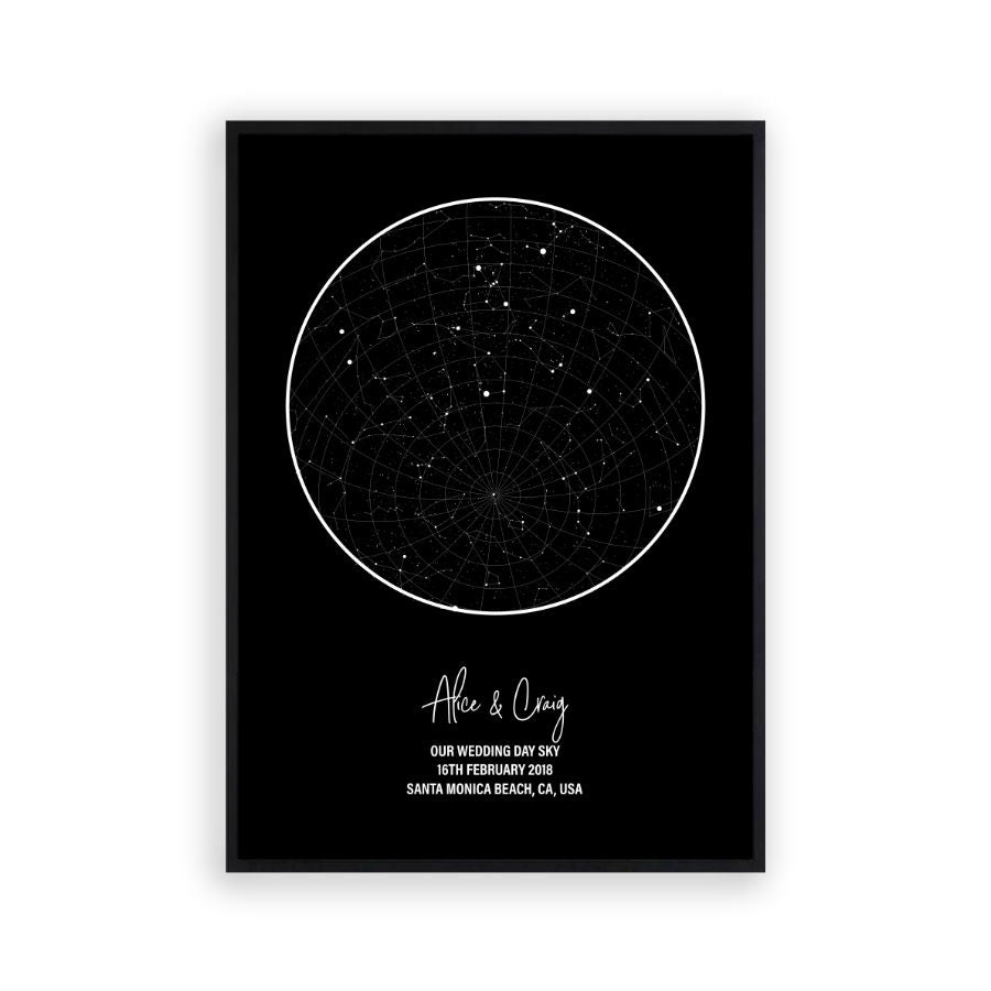 Personalised Star Map Night Sky Print