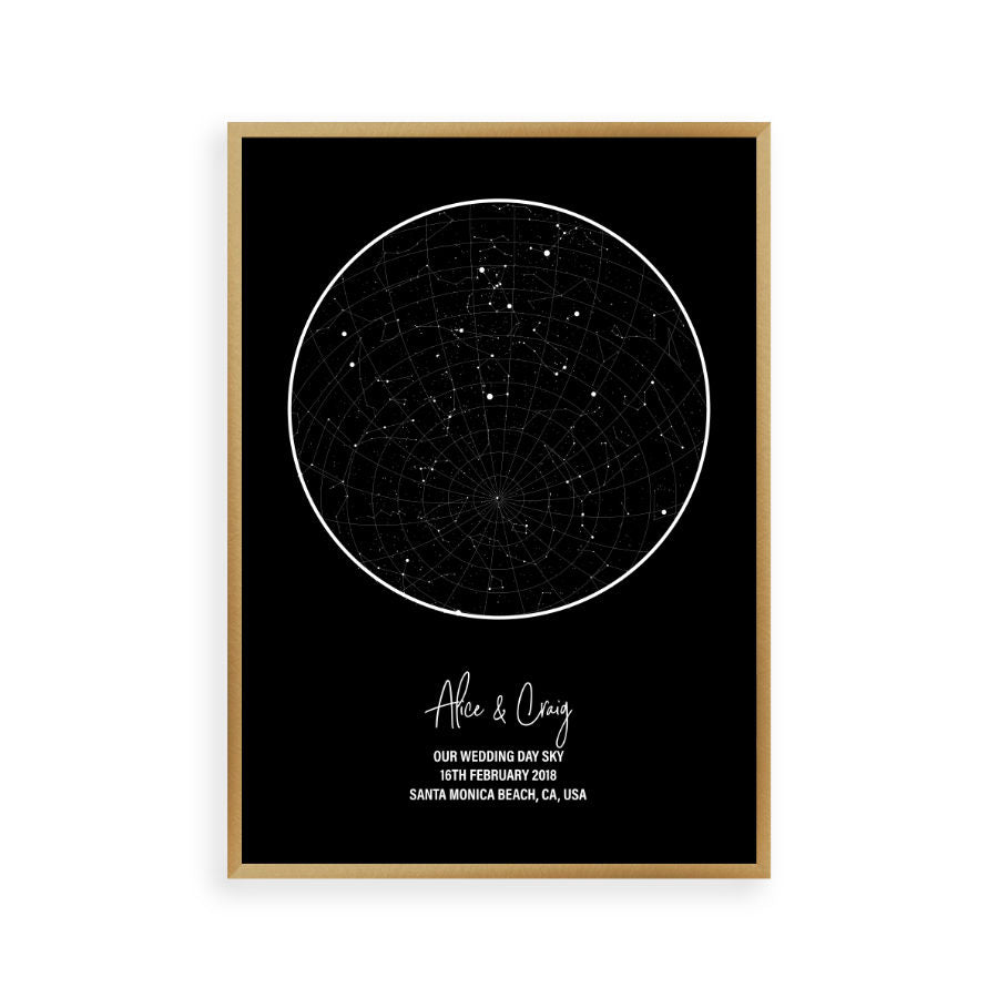Personalised Star Map Night Sky Print