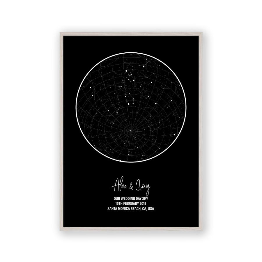Personalised Star Map Night Sky Print