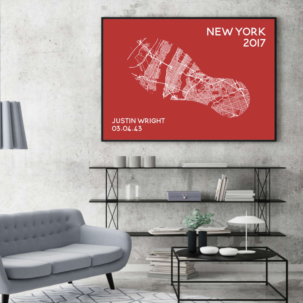 Personalised Marathon Or Running Race Location Map Print