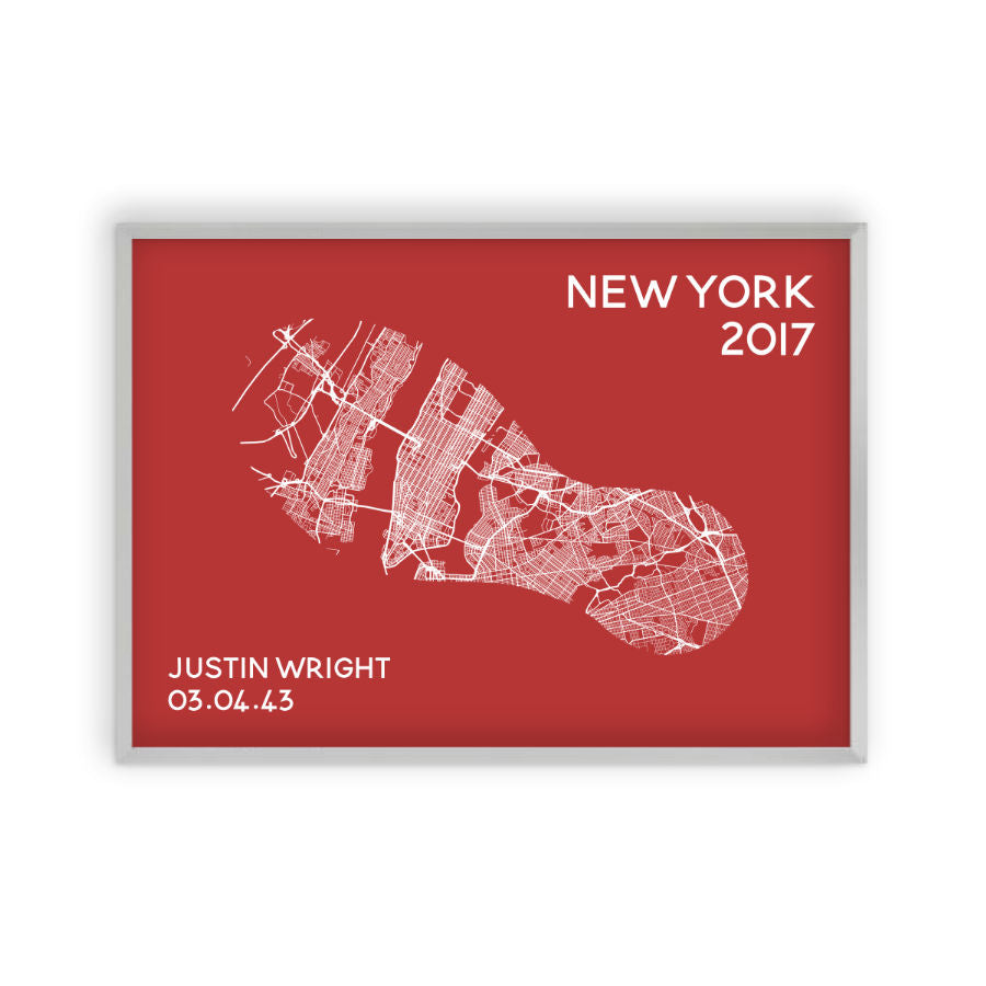 Personalised Marathon Or Running Race Location Map Print