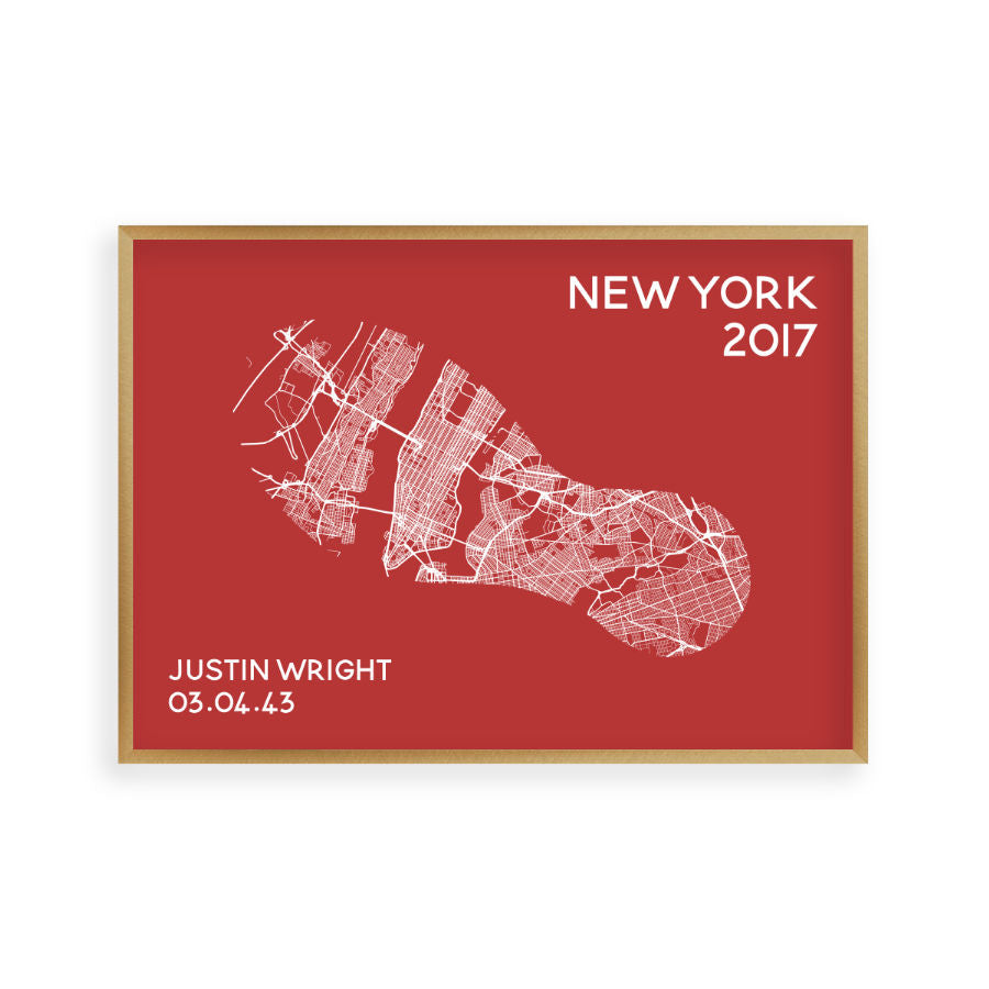 Personalised Marathon Or Running Race Location Map Print