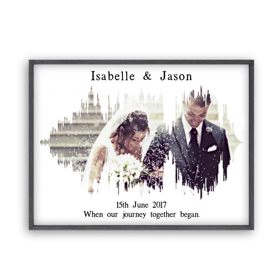 Personalised Photo Sound Wave Wedding Anniversary Print - Blim & Blum