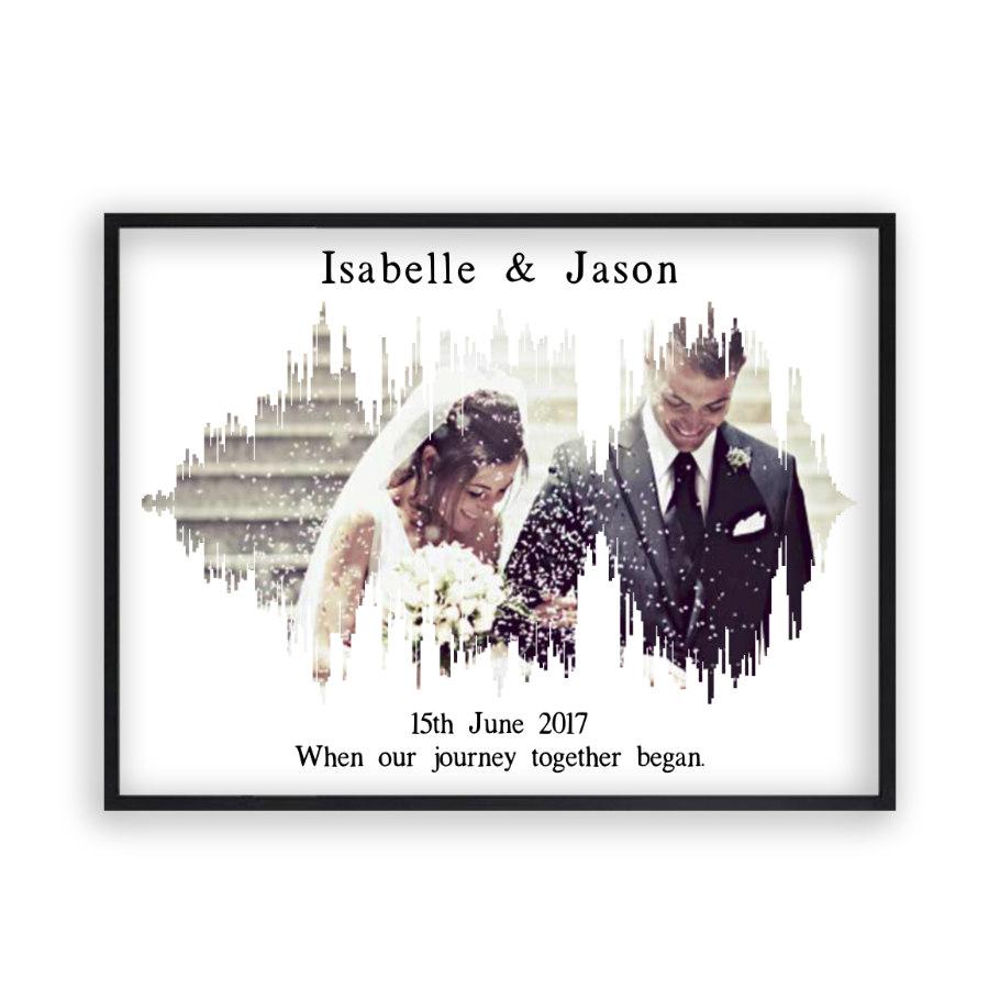 Personalised Photo Sound Wave Wedding Anniversary Print - Blim & Blum