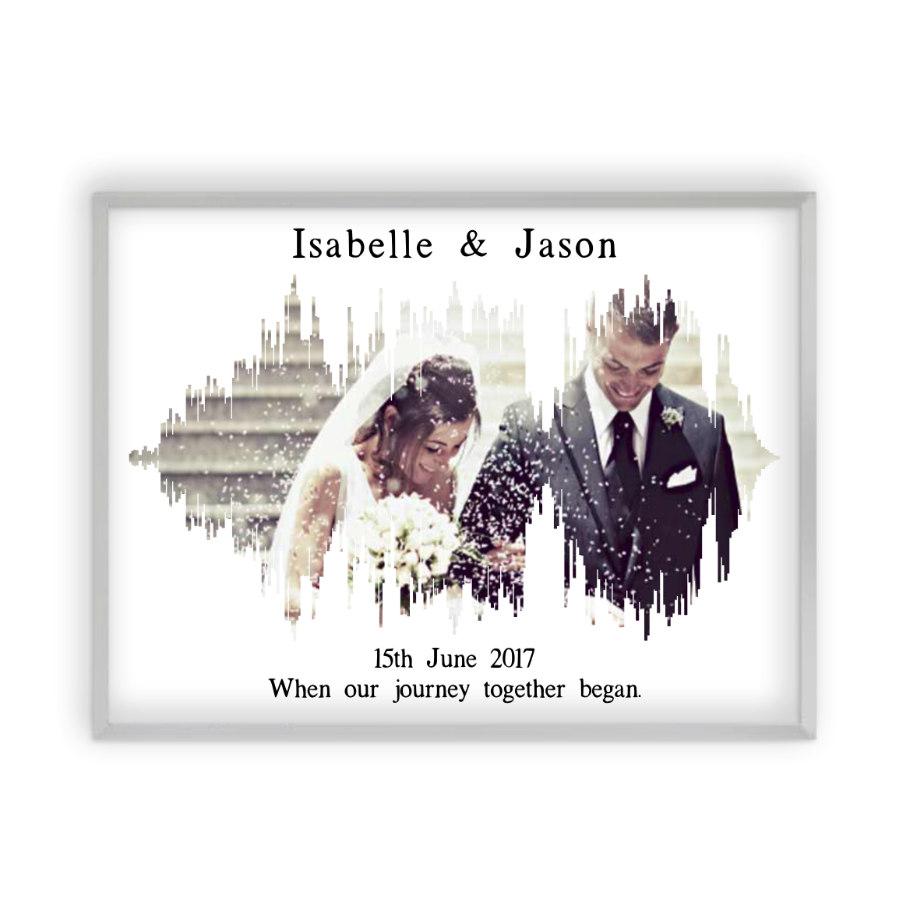 Personalised Photo Sound Wave Wedding Anniversary Print - Blim & Blum