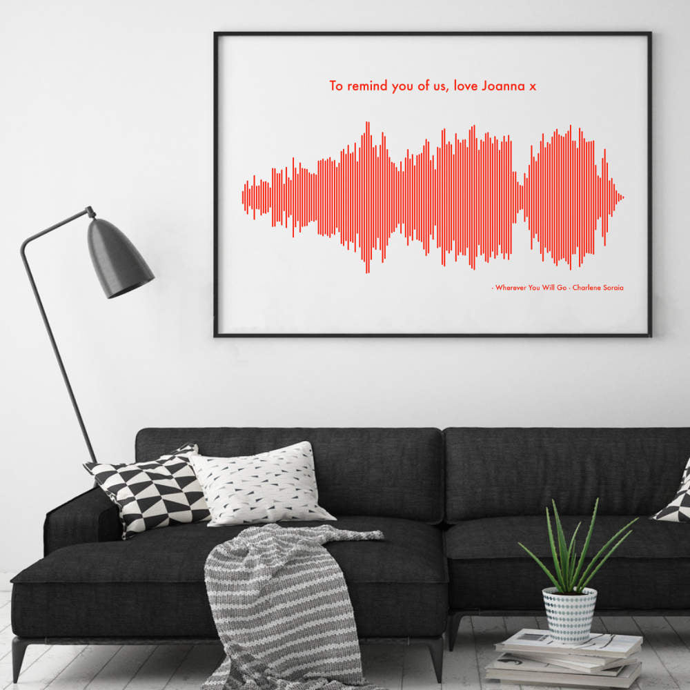 Personalised Sound Wave Music Song Print