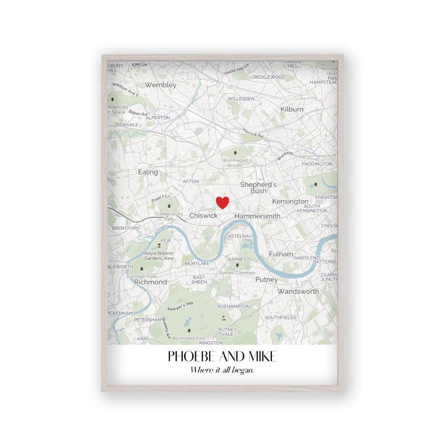 Personalised Special Place Map Print - Blim & Blum