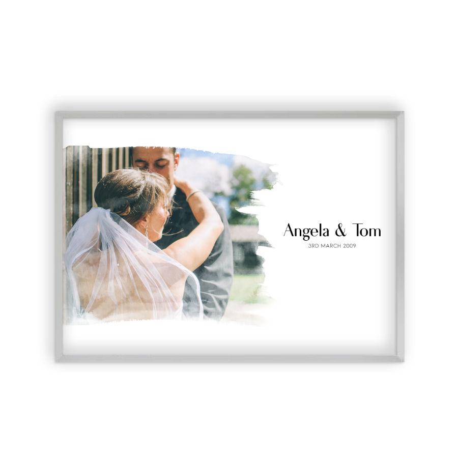 Personalised Watercolour Couple Photo Print - Blim & Blum