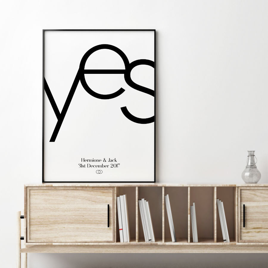 Personalised Yes Engagement Print
