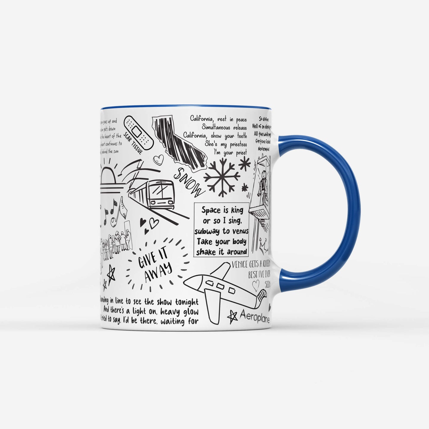 Red Hot Chili Peppers Doodle Lyrics Mug