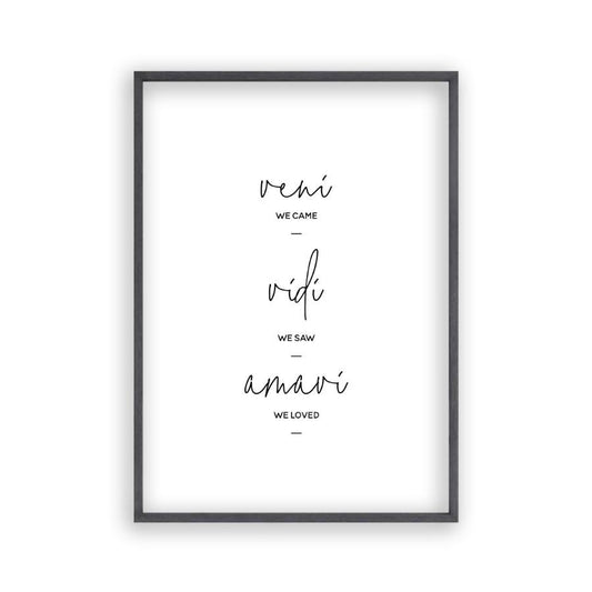 We Came We Saw We Loved Print - Blim & Blum