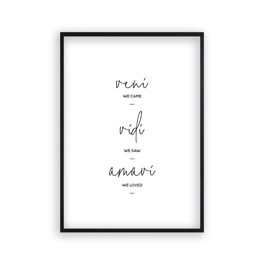 We Came We Saw We Loved Print - Blim & Blum