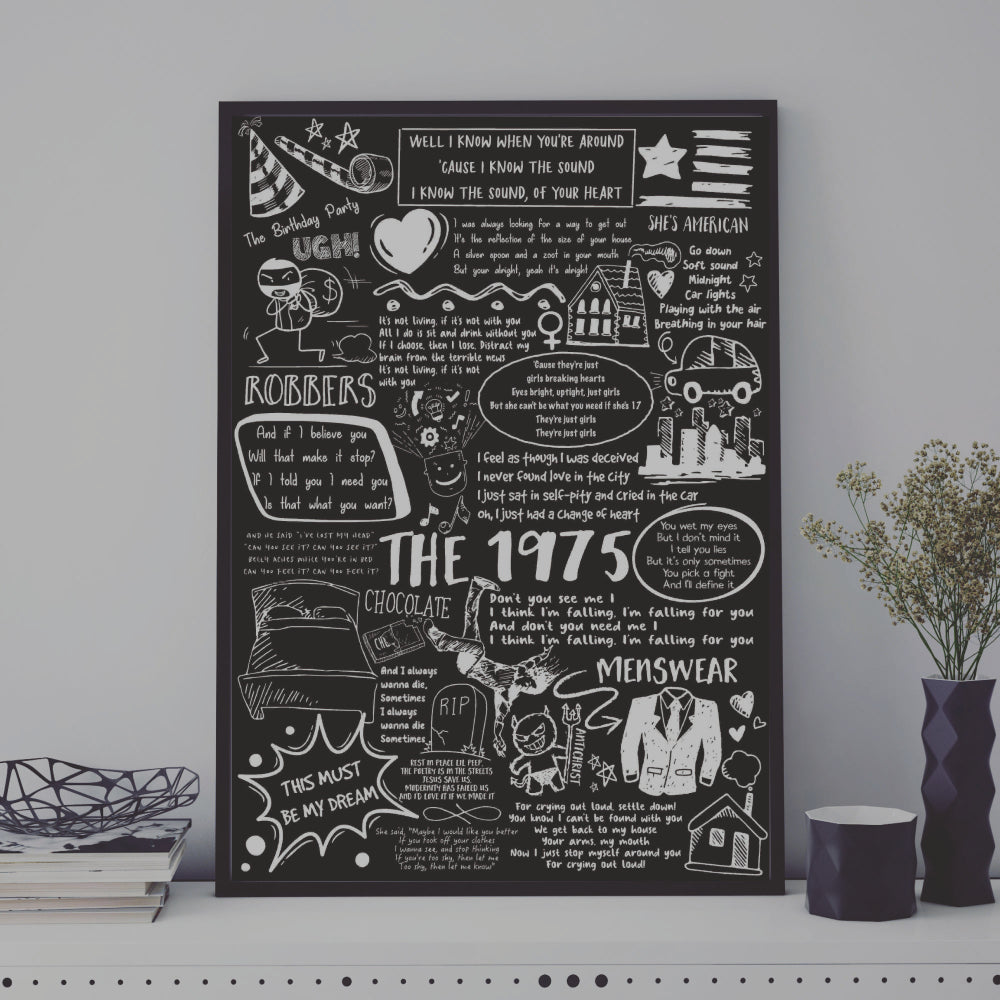 The 1975 Song Lyric Album Print