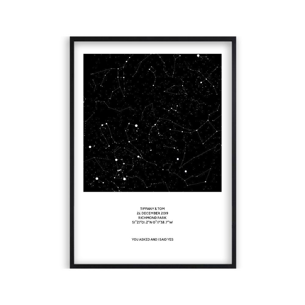 Personalised Night Sky Star Map Print
