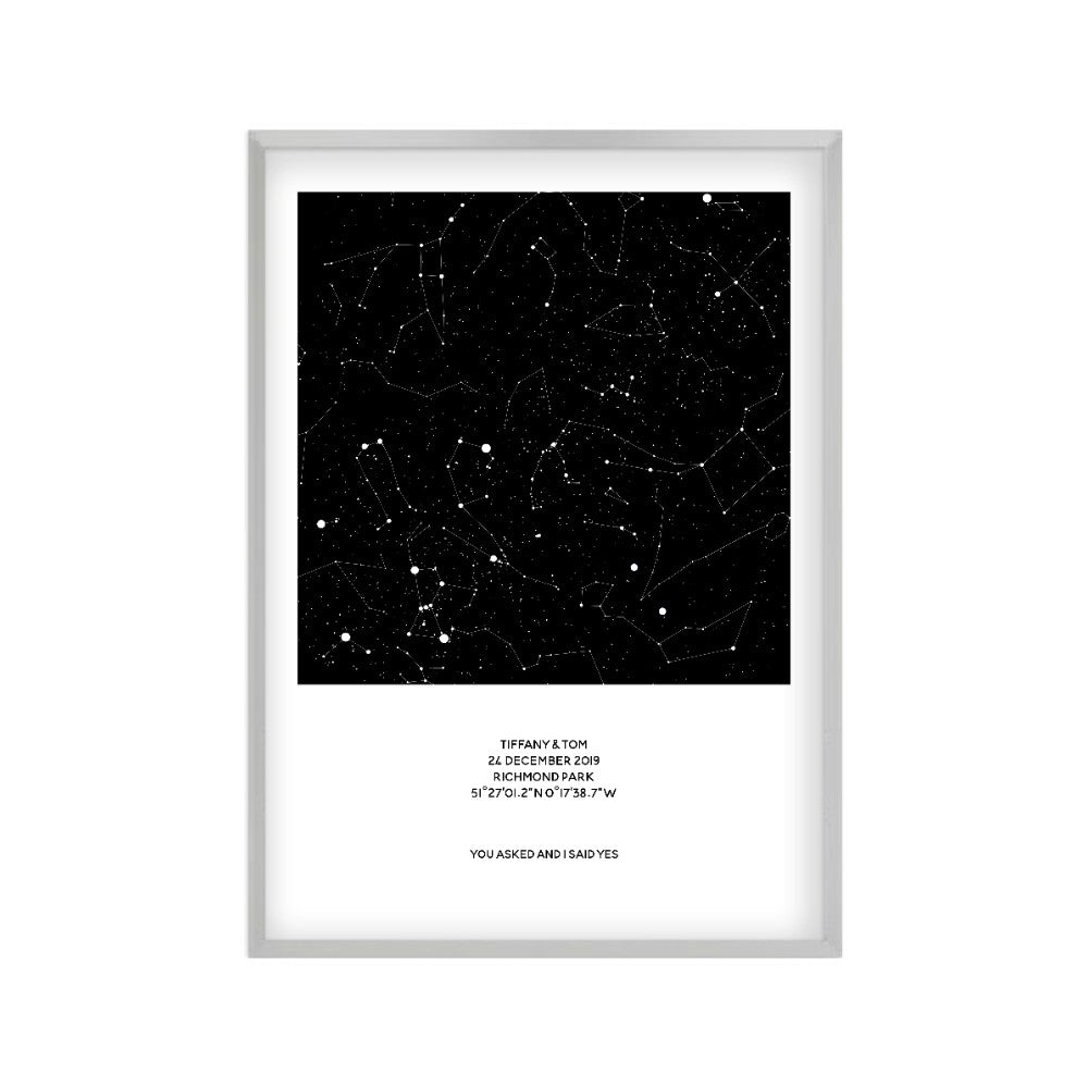 Personalised Night Sky Star Map Print